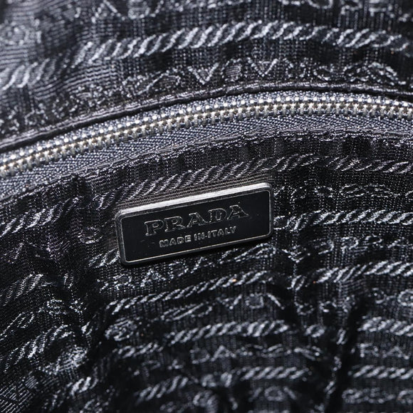 PRADA Shoulder Bag Nylon Black Silver Auth ka3541