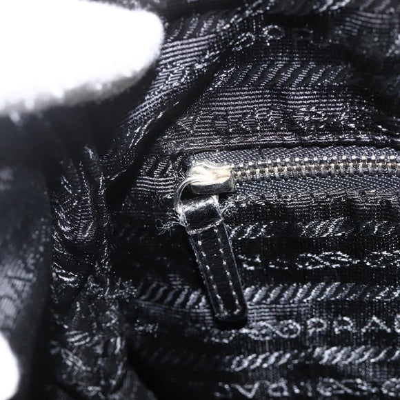 PRADA Shoulder Bag Nylon Black Silver Auth ka3541