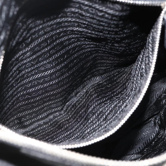 PRADA Shoulder Bag Nylon Black Silver Auth ka3541