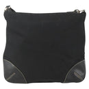 PRADA Shoulder Bag Nylon Black Silver Auth ka3541-2