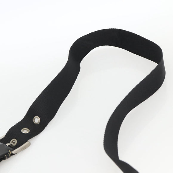 PRADA Shoulder Bag Nylon Black Silver Auth ka3541