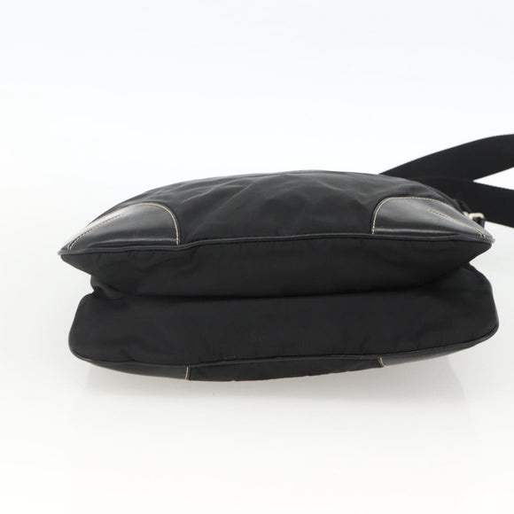 PRADA Shoulder Bag Nylon Black Silver Auth ka3541