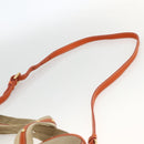 PRADA Hand Bag Logo jacquard 2way Beige Gold Auth ka3542-10