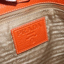 PRADA Hand Bag Logo jacquard 2way Beige Gold Auth ka3542-17