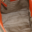 PRADA Hand Bag Logo jacquard 2way Beige Gold Auth ka3542-18