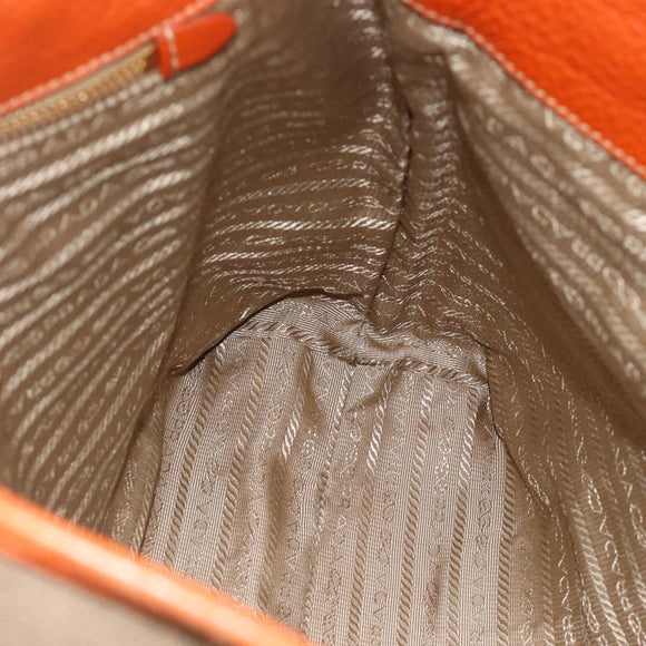 PRADA Hand Bag Logo jacquard 2way Beige Gold Auth ka3542