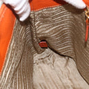PRADA Hand Bag Logo jacquard 2way Beige Gold Auth ka3542-20