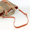 PRADA Hand Bag Logo jacquard 2way Beige Gold Auth ka3542-9