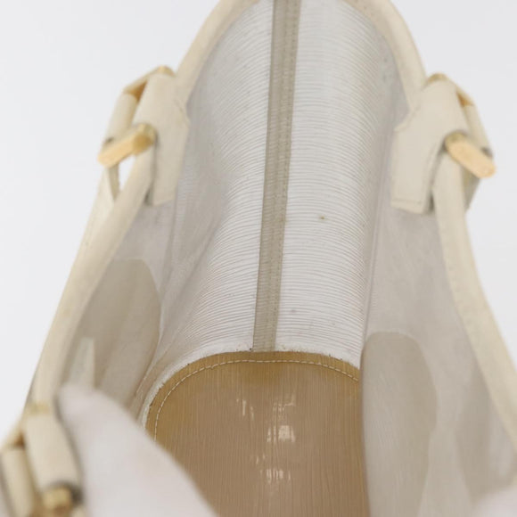 LOUIS VUITTON Epi Plage Mini lagoon Bay Hand Bag White M92263 LV Auth ka3546