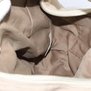 FENDI Shoulder Bag Canvas Leather Beige Gold Auth ka3548-19