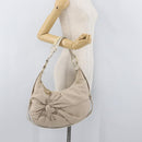 FENDI Shoulder Bag Canvas Leather Beige Gold Auth ka3548-21