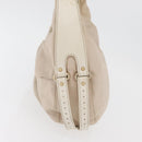 FENDI Shoulder Bag Canvas Leather Beige Gold Auth ka3548-3