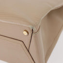 Salvatore Ferragamo Shoulder Bag Leather Beige Gold Auth ka355-9