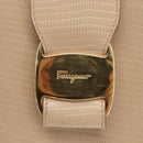 Salvatore Ferragamo Shoulder Bag Leather Beige Gold Auth ka355-18