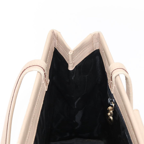 Salvatore Ferragamo Shoulder Bag Leather Beige Gold Auth ka355