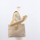 Salvatore Ferragamo Shoulder Bag Leather Beige Gold Auth ka355-22