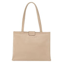 Salvatore Ferragamo Shoulder Bag Leather Beige Gold Auth ka355-2