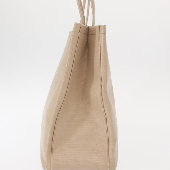 Salvatore Ferragamo Shoulder Bag Leather Beige Gold Auth ka355