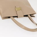 Salvatore Ferragamo Shoulder Bag Leather Beige Gold Auth ka355-7
