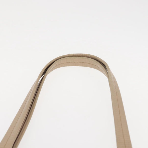 Salvatore Ferragamo Shoulder Bag Leather Beige Gold Auth ka355