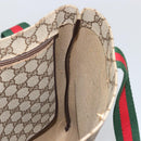 GUCCI GG Supreme Web Sherry Line Tote Bag PVC Beige Red 02 37 1300 Auth ka3550-19