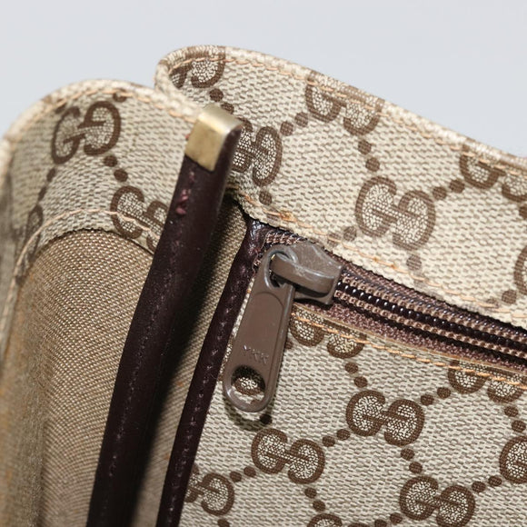 GUCCI GG Supreme Web Sherry Line Tote Bag PVC Beige Red 02 37 1300 Auth ka3550