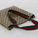 GUCCI GG Supreme Web Sherry Line Tote Bag PVC Beige Red 02 37 1300 Auth ka3550-6