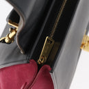 CELINE Trapeze Hand Bag Suede Leather 2way Pink Beige Auth ka3552A-10