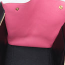 CELINE Trapeze Hand Bag Suede Leather 2way Pink Beige Auth ka3552A-24