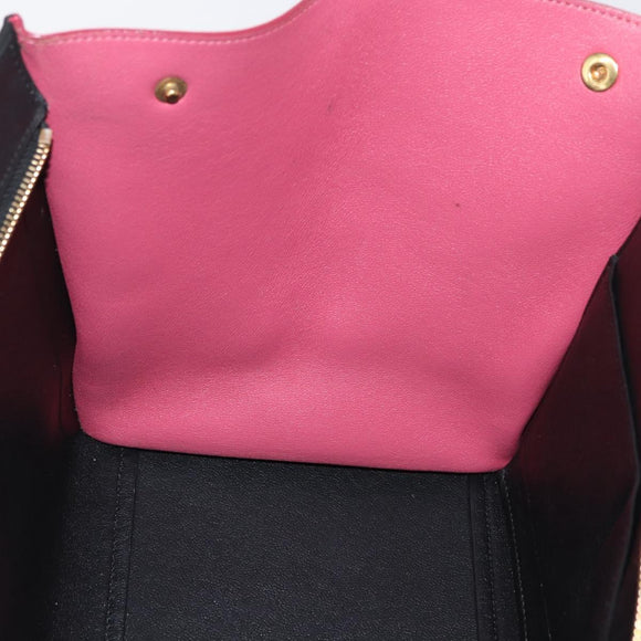 CELINE Trapeze Hand Bag Suede Leather 2way Pink Beige Auth ka3552A