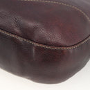 GUCCI Shoulder Bag Leather Wine Red Silver 247393 Auth ka3554-12