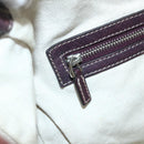 GUCCI Shoulder Bag Leather Wine Red Silver 247393 Auth ka3554-19