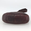 GUCCI Shoulder Bag Leather Wine Red Silver 247393 Auth ka3554-9