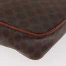 CELINE Macadam Canvas Shoulder Bag PVC Leather Brown Gold Auth ka3558A-14