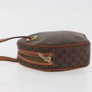 CELINE Macadam Canvas Shoulder Bag PVC Leather Brown Gold Auth ka3558A-4