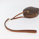 CELINE Macadam Canvas Shoulder Bag PVC Leather Brown Gold Auth ka3558A-7