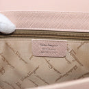 Salvatore Ferragamo Gancini Shoulder Bag Leather Pink Silver Auth ka356-11