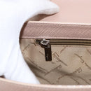 Salvatore Ferragamo Gancini Shoulder Bag Leather Pink Silver Auth ka356-22