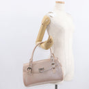 Salvatore Ferragamo Gancini Shoulder Bag Leather Pink Silver Auth ka356-24