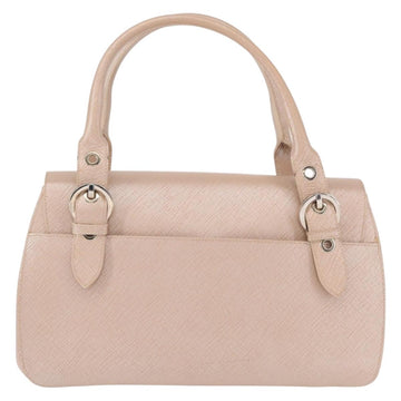 Salvatore Ferragamo Gancini Shoulder Bag Leather Pink Silver Auth ka356 - 0