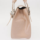 Salvatore Ferragamo Gancini Shoulder Bag Leather Pink Silver Auth ka356-3