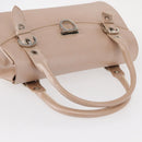 Salvatore Ferragamo Gancini Shoulder Bag Leather Pink Silver Auth ka356-7