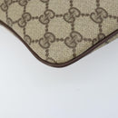 GUCCI GG Supreme Web Sherry Line Bag PVC Beige Gold 904 02 047 Auth ka3560-15