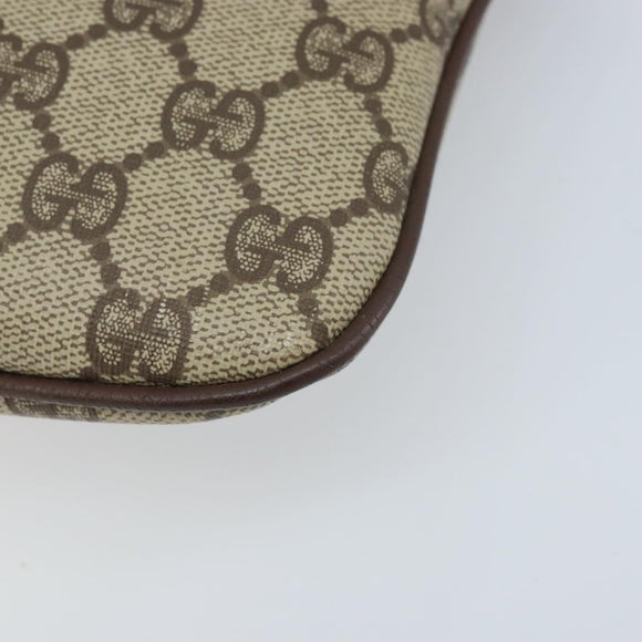 GUCCI GG Supreme Web Sherry Line Bag PVC Beige Gold 904 02 047 Auth ka3560