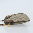 GUCCI GG Supreme Web Sherry Line Bag PVC Beige Gold 904 02 047 Auth ka3560-4