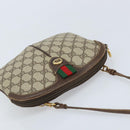 GUCCI GG Supreme Web Sherry Line Bag PVC Beige Gold 904 02 047 Auth ka3560-6