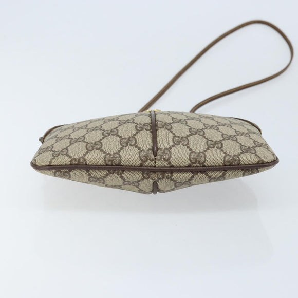 GUCCI GG Supreme Web Sherry Line Bag PVC Beige Gold 904 02 047 Auth ka3560