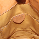 CELINE Macadam Canvas Shoulder Bag PVC Leather Brown Gold Auth ka3561-17