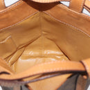 CELINE Macadam Canvas Shoulder Bag PVC Leather Brown Gold Auth ka3561-18