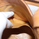 CELINE Macadam Canvas Shoulder Bag PVC Leather Brown Gold Auth ka3561-11